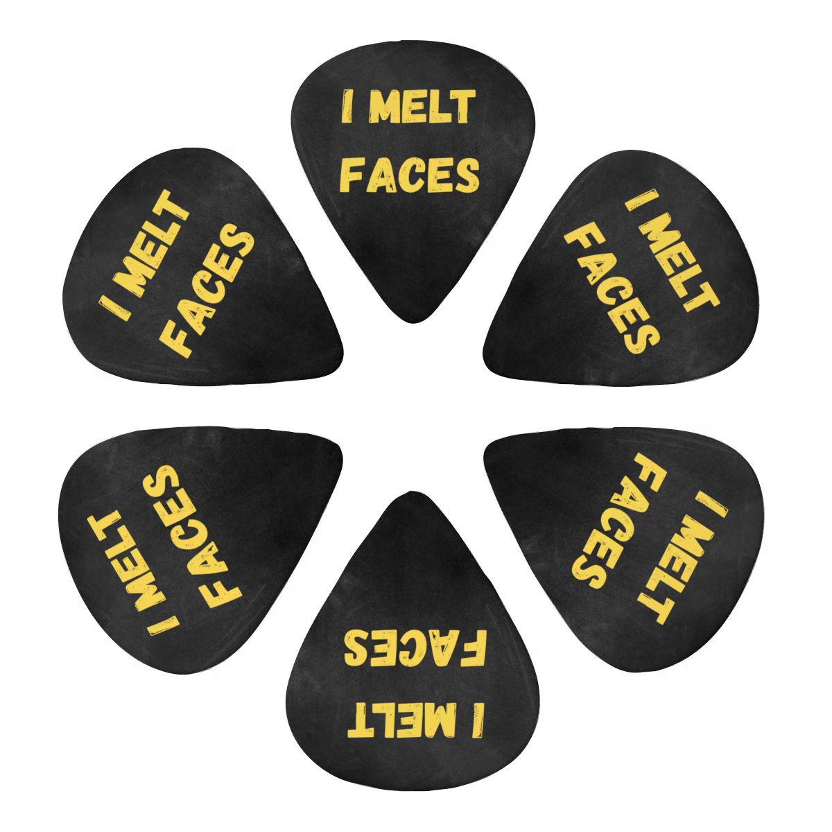 "I Melt Faces" Guitar Pick 6 pcs